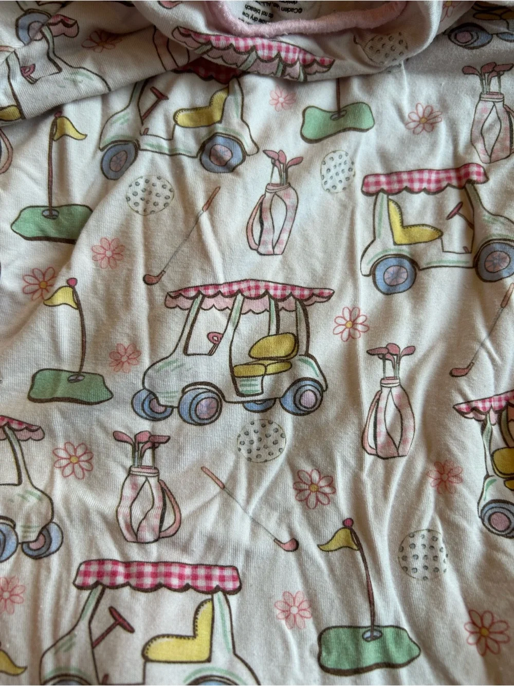 Caden Lane Pink Footed One-Piece golf print “Country Club Cutie” print